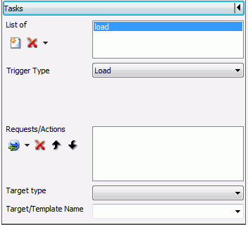 Tasks section of the Tasks & Animations panel