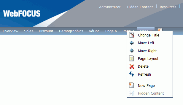 Page menu