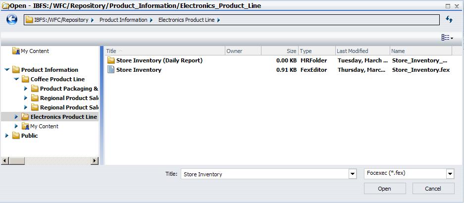 Open Dialog Box