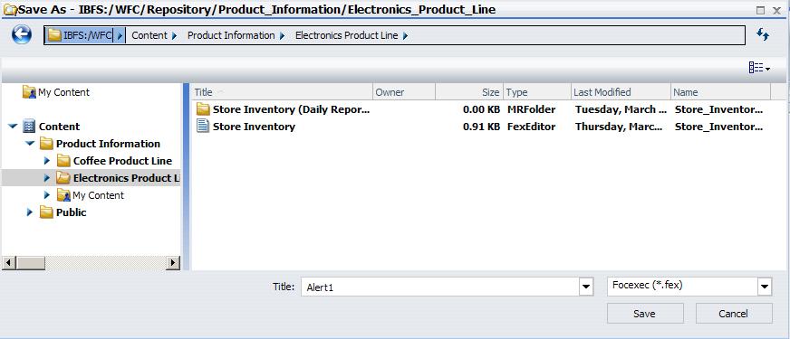 Save as Dialog Box