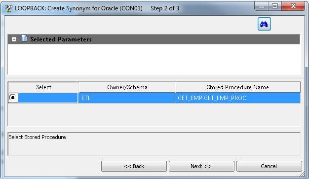 Select Synonym Candidates (step 2) dialog box