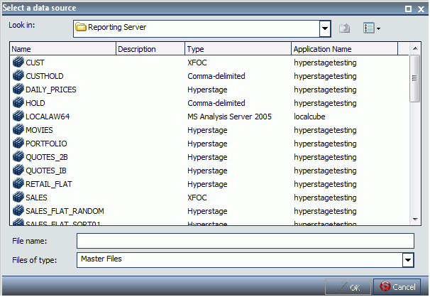 Select a data source