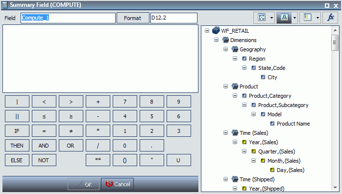 Summary Compute Dialog Box