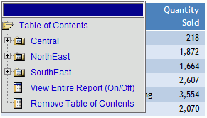 Report With Table of Contents in Front of Report Output