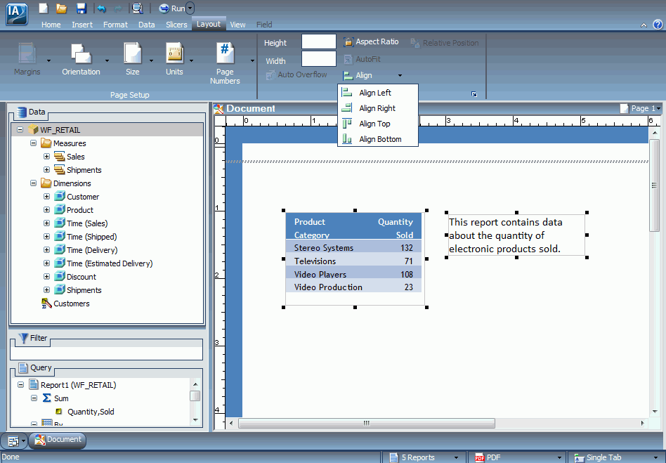 Align Menu