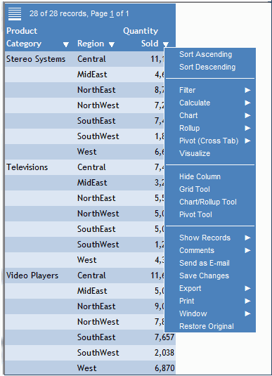 active Report output