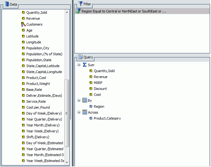 Query Panel Tree