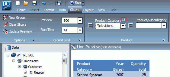 New Control in Drop Down Menu