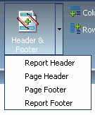 Header and Footer Menu of Options