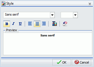 Style Dialog Box