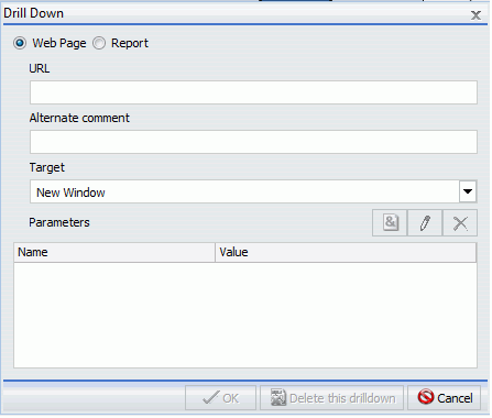 Drill Down Dialog Box