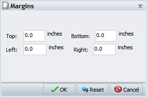Margins Dialog Box