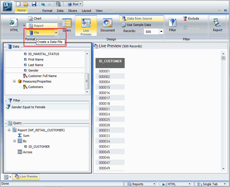 File button and ToolTip