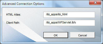 Advanced Connection Options dialog box