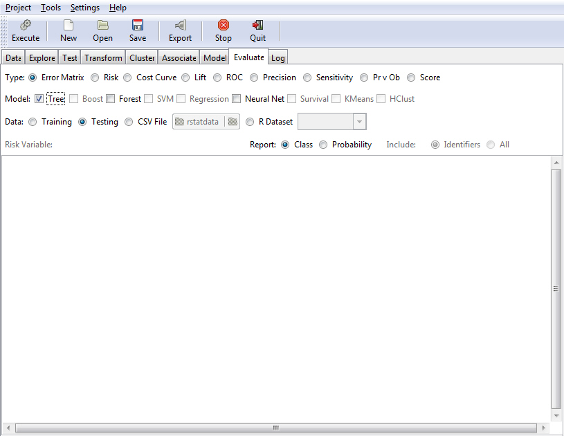 Evalute tab