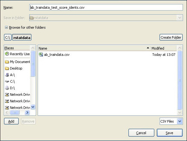 Score Files dialog box