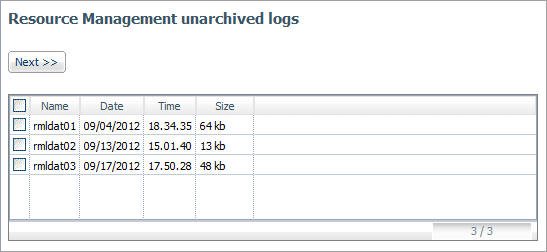 Unarchived logs