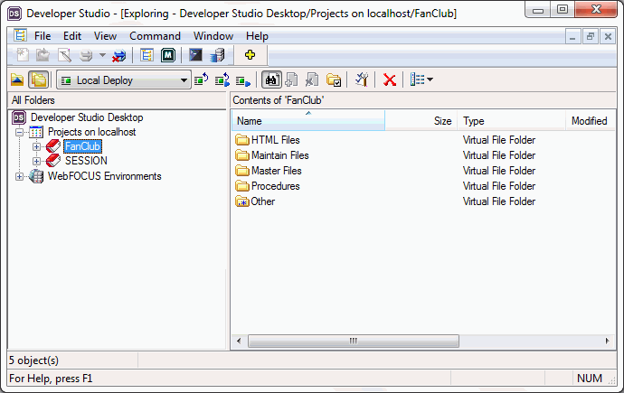 Developer Studio dialog box 