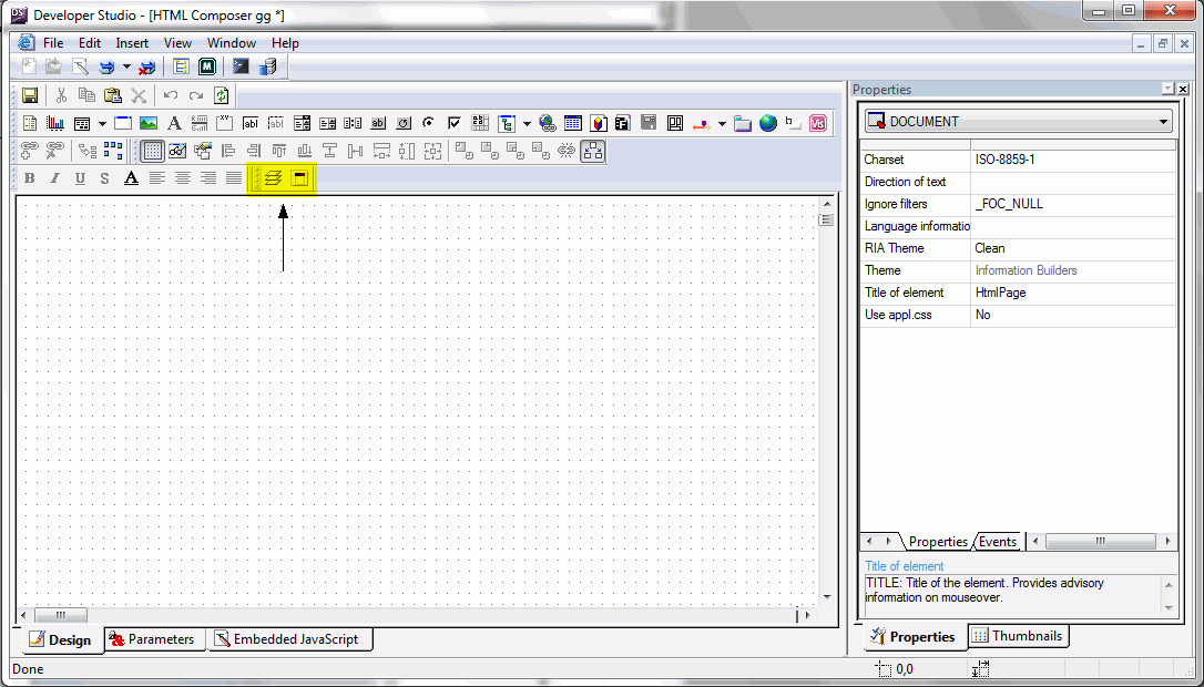 RIA Components Toolbar