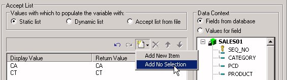 Add No Selection Option
