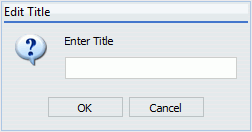 Edit Title Dialog Box