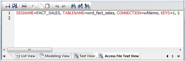 Access File Text View Tab