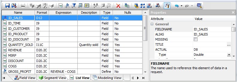 List View Tab