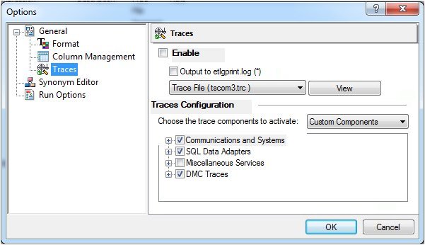 Traces Options