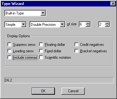 Type Wizard dialog box
