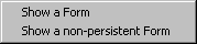 Show form button