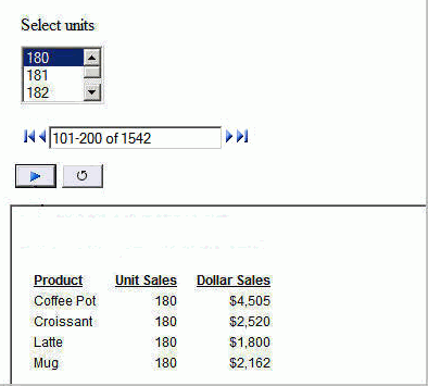 Paging control in the HTML page