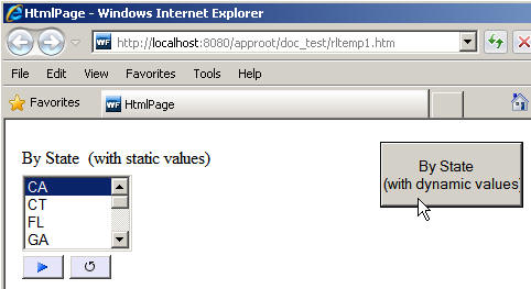 Click button to populate list box