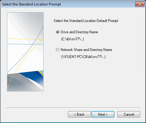 Select Standard Location Prompt