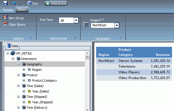 Region as Slicer