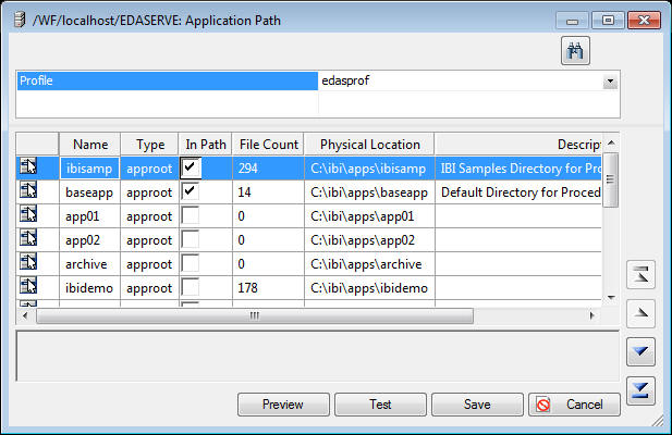 Application Path dialog box