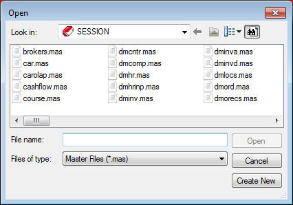 Open dialog box