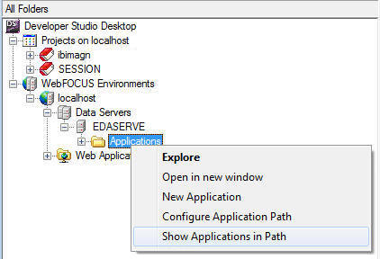 Show Applications in Path option