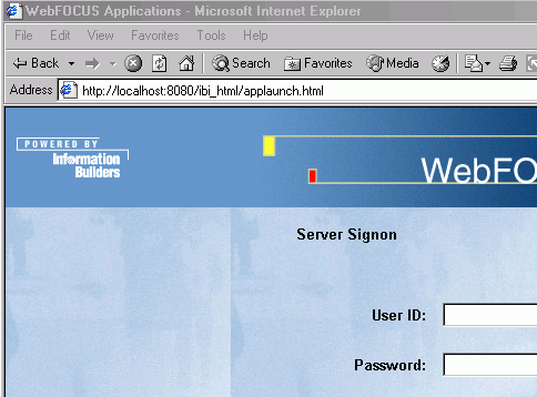 WebFOCUS server image example 