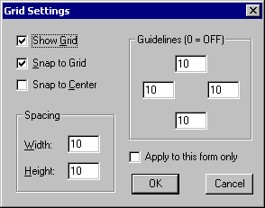 Grid Settings Dialog box