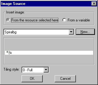 Imge Source dialog box