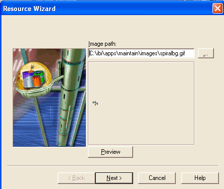 Resource Wizard dialog box