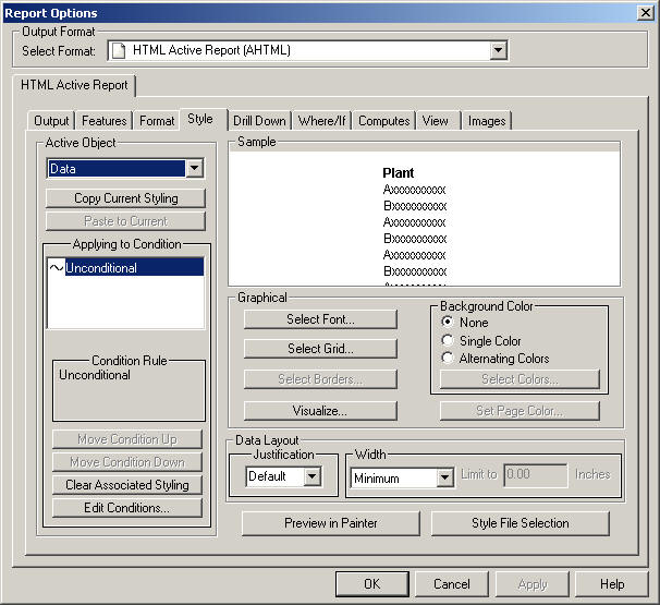 Report Options