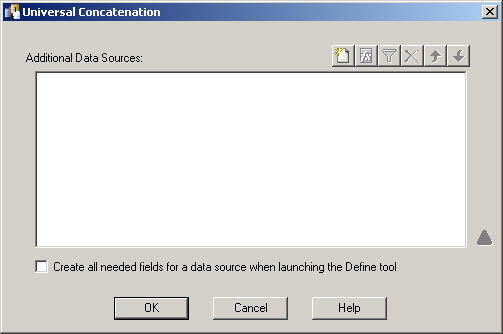 Universal Concatenation dialog box