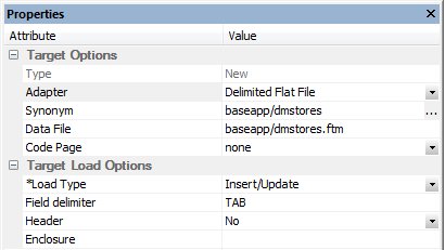Delimited Flat File Properties Pane
