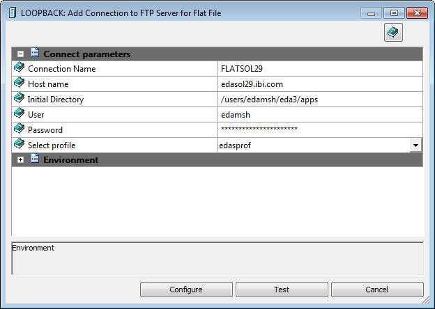 Add Connection to FTP Server dialog box