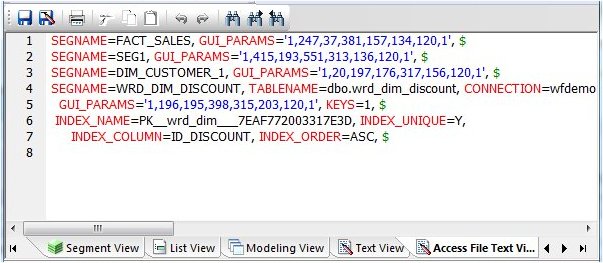 Access FIle Text View