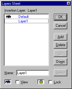 Layers Sheet dialog box