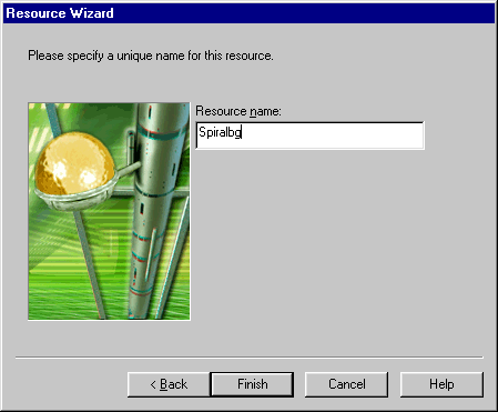 Resource Wizard dialog box