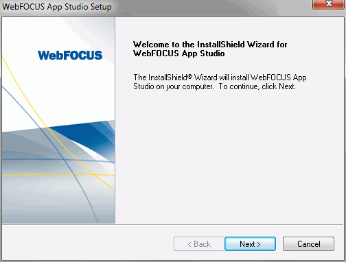 Installation program Welcome window