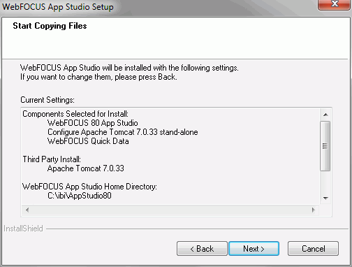 File Copying screen